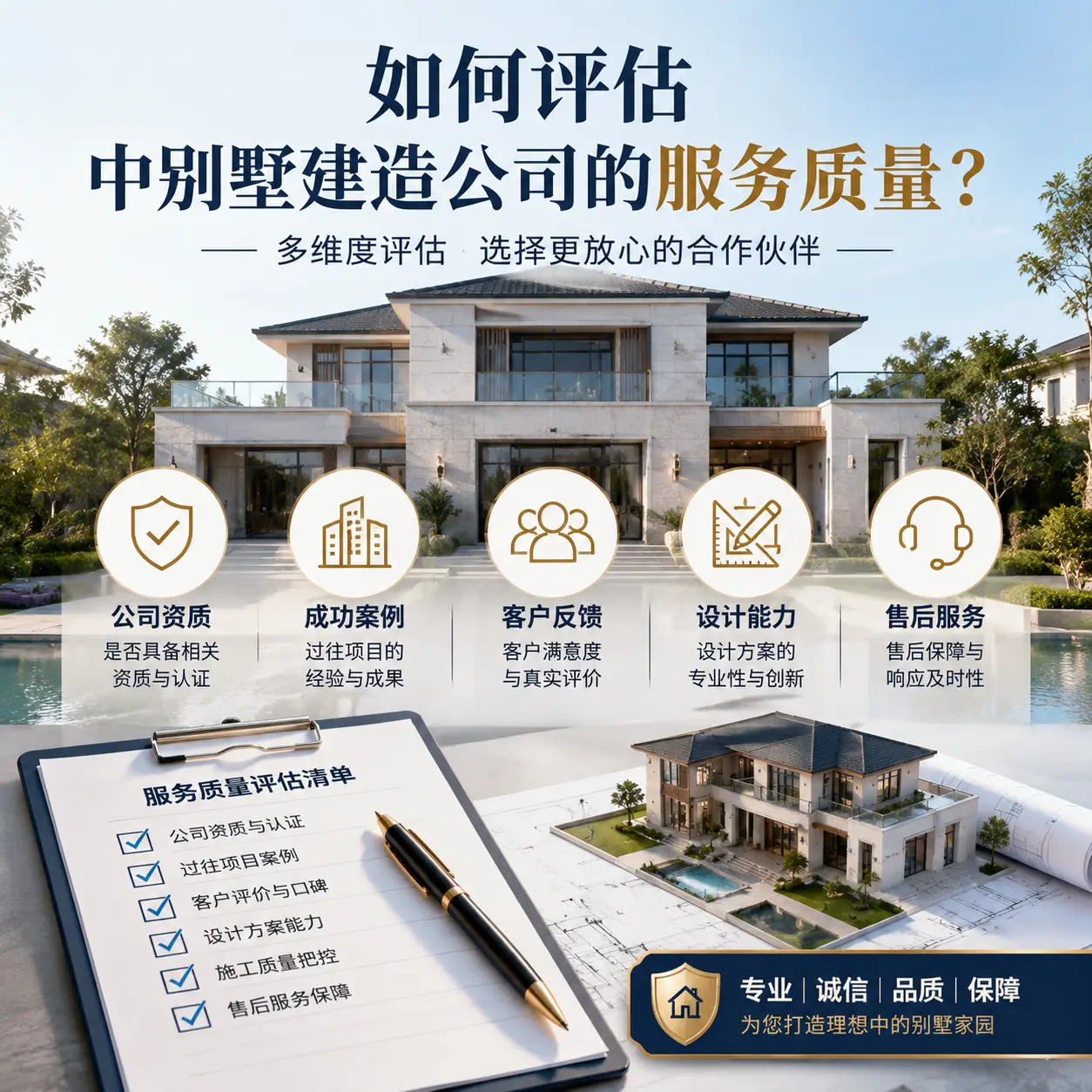 如何评估 七星关 中别墅建造公司的服务质量？