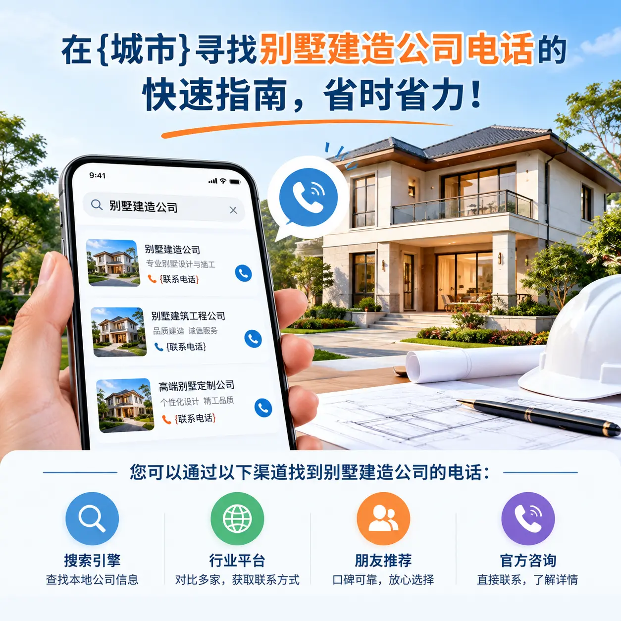 在七星关寻找别墅建造公司电话的快速指南，省时省力！