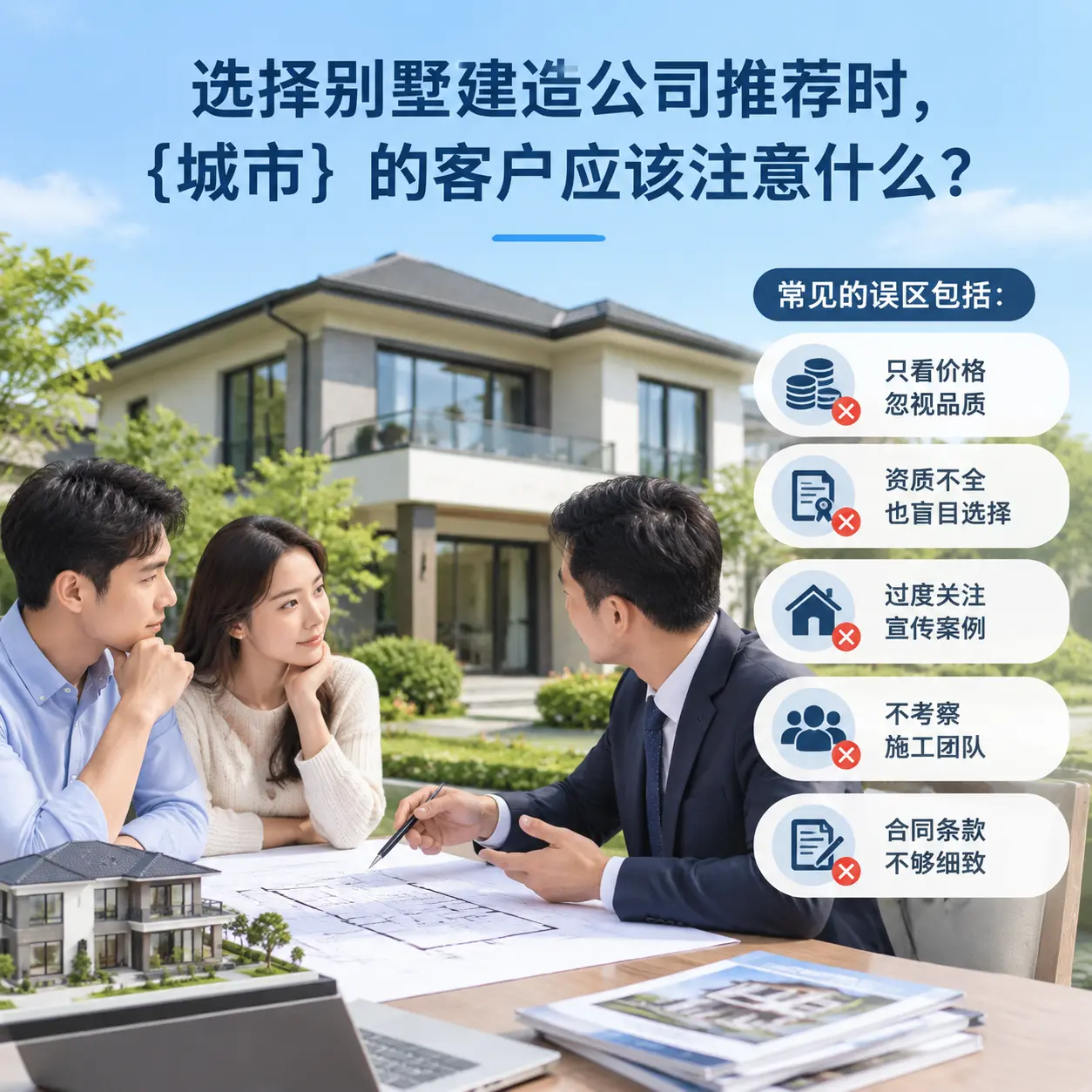 选择别墅建造公司推荐时，七星关 的客户应该注意什么？