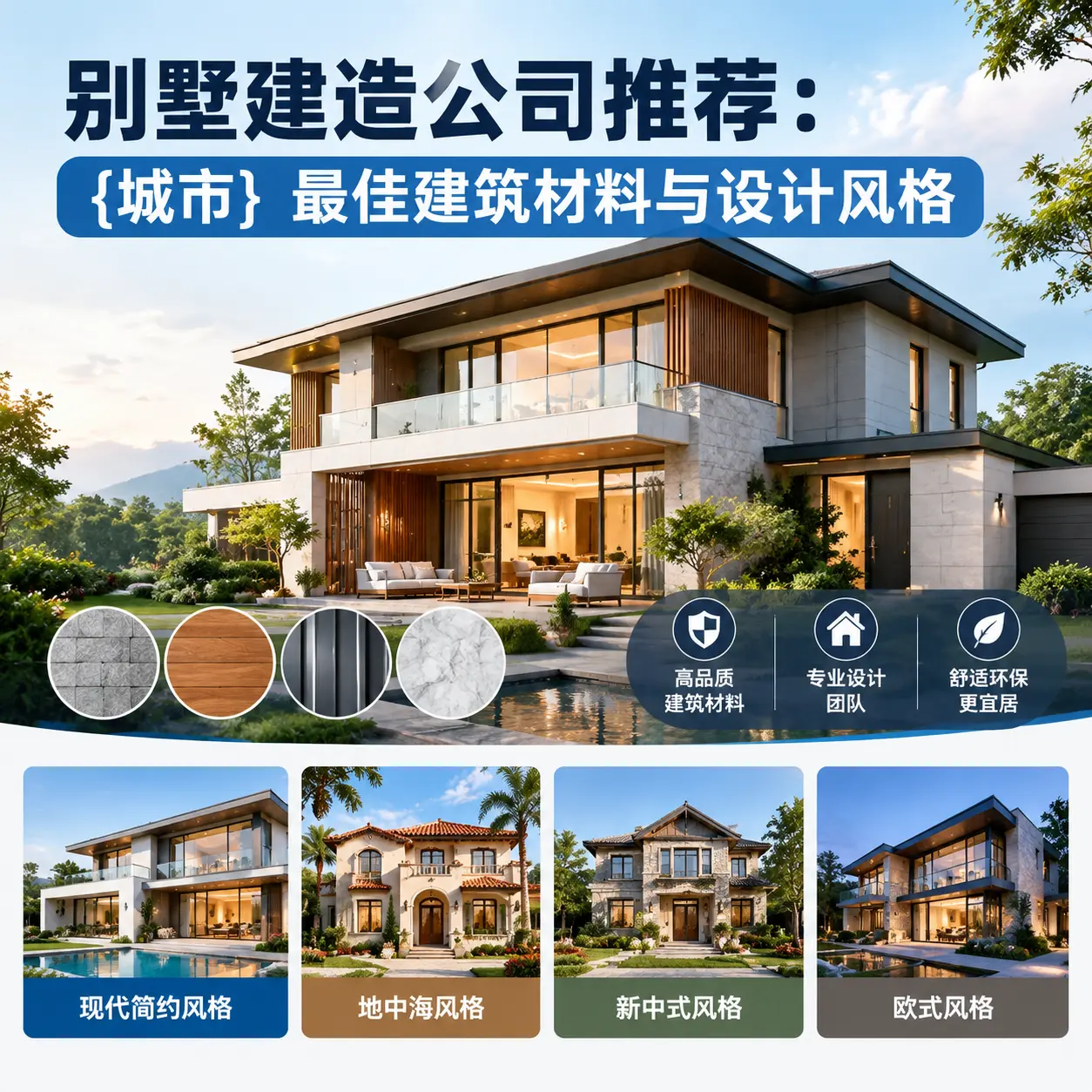 别墅建造公司推荐： 七星关 最佳建筑材料与设计风格